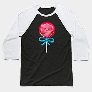 Hamster Sticker Lollipop Baseball T-Shirt